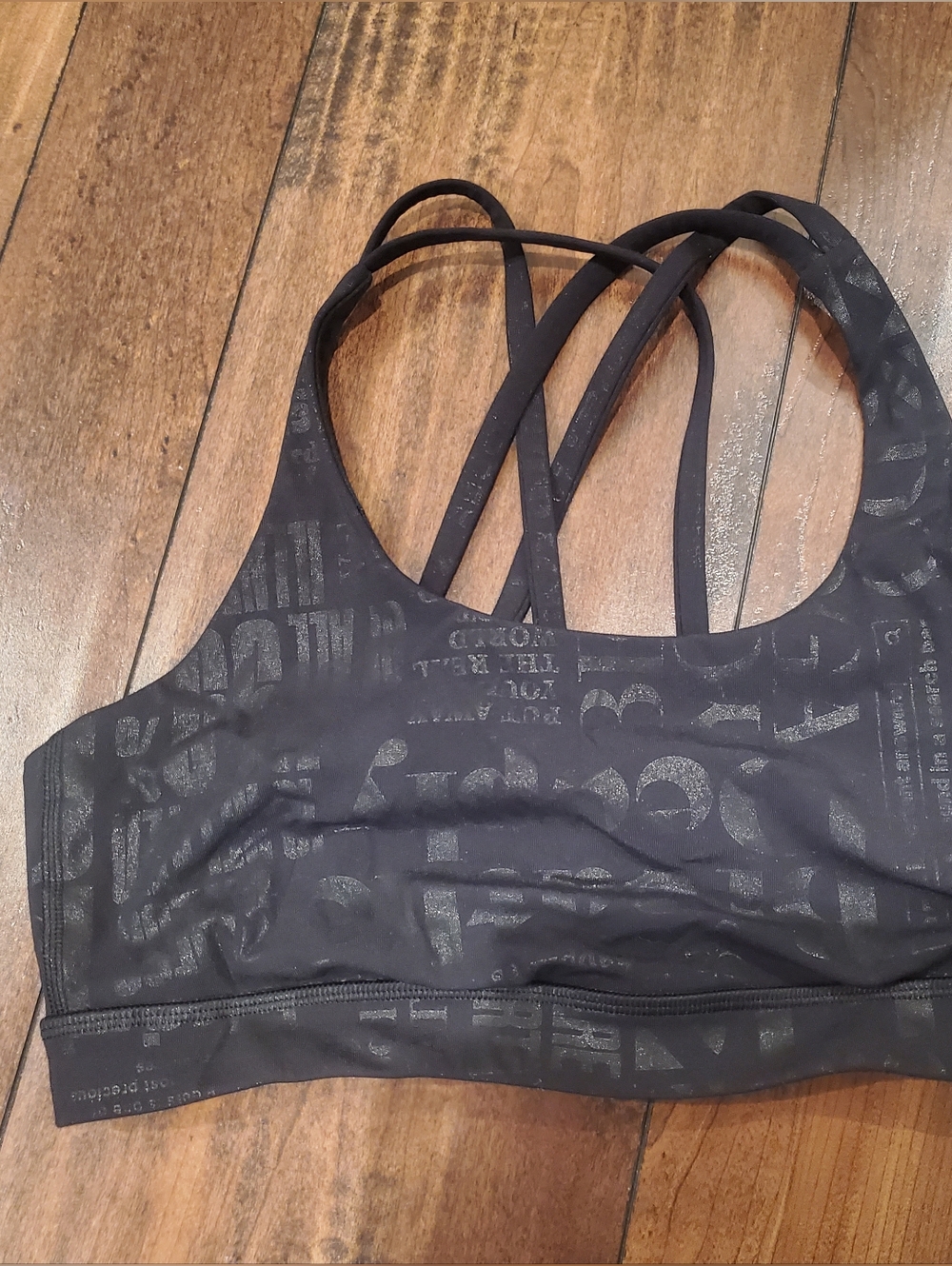 Lululemon Energy Bra Manifesto Size 8 20 Yr Foil Black - Picture 3 of 13